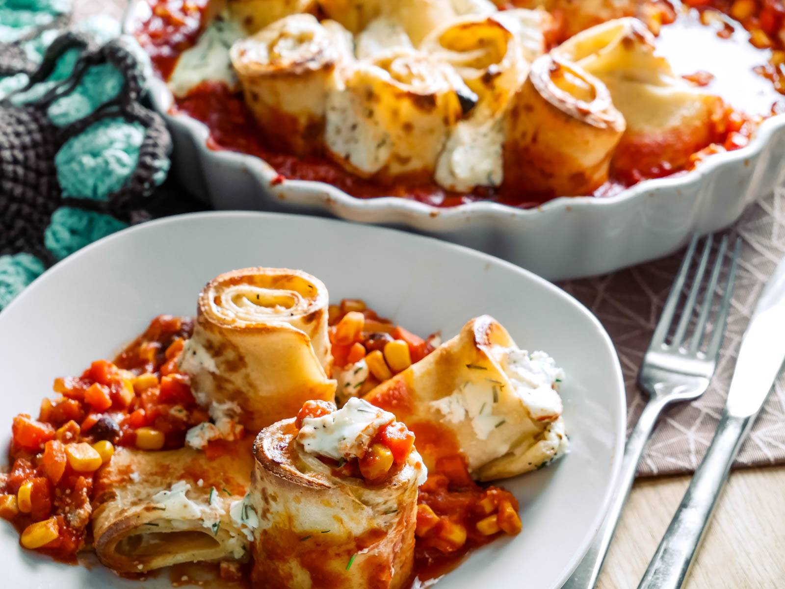 mexikanische tortilla lasagne