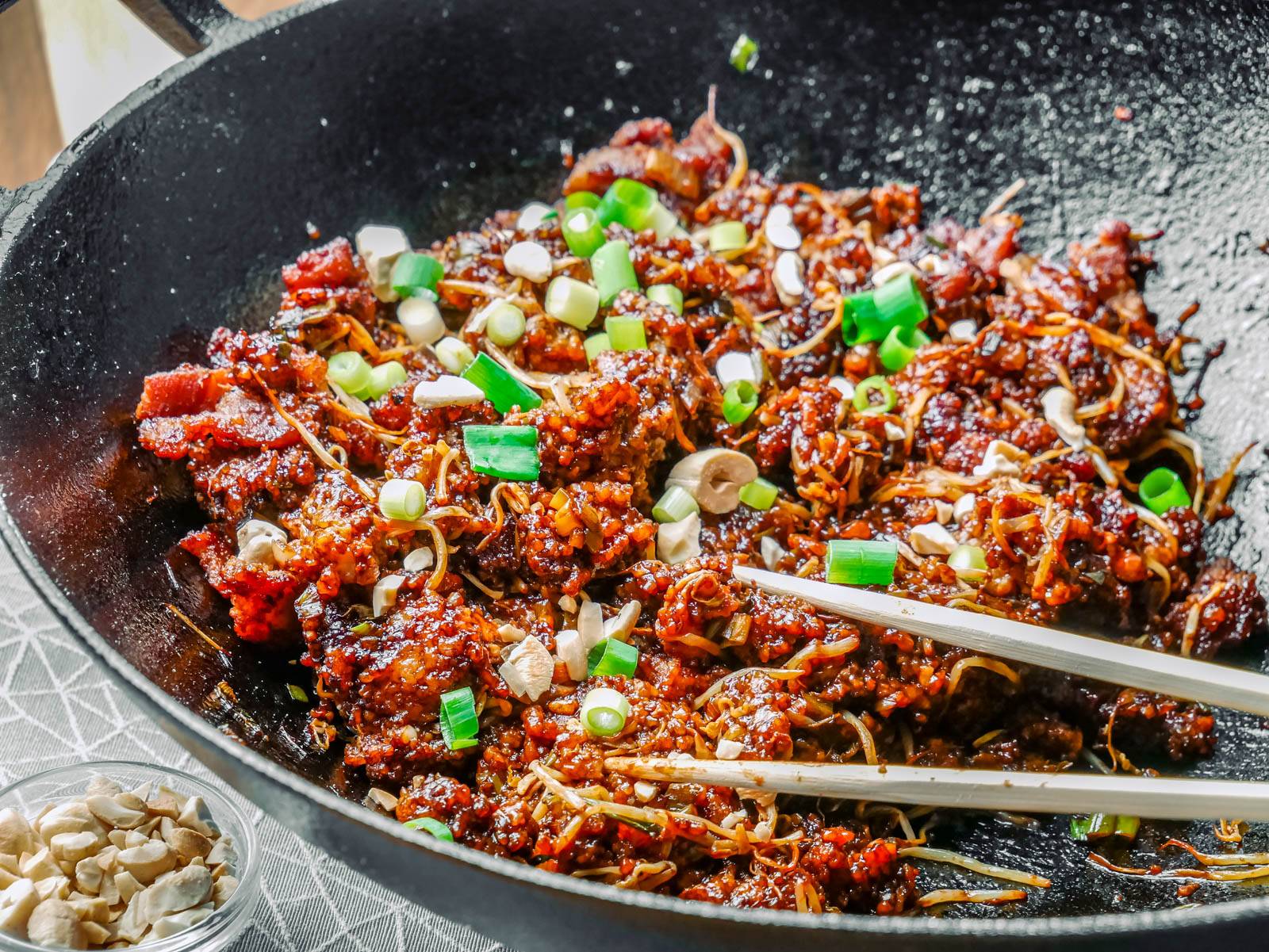 spitzkohl mit hackfleisch und reis