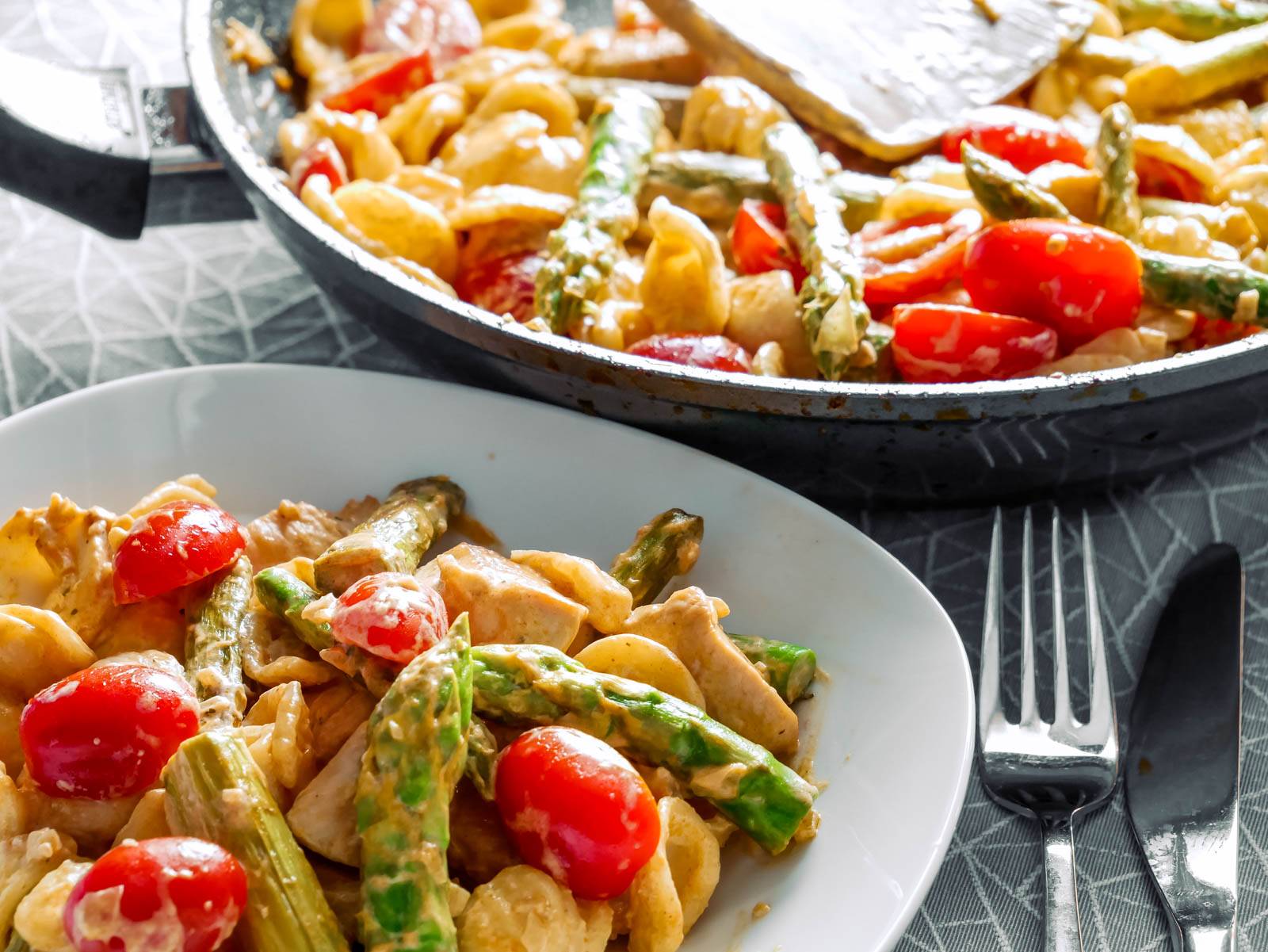 spargel hähnchen pfanne