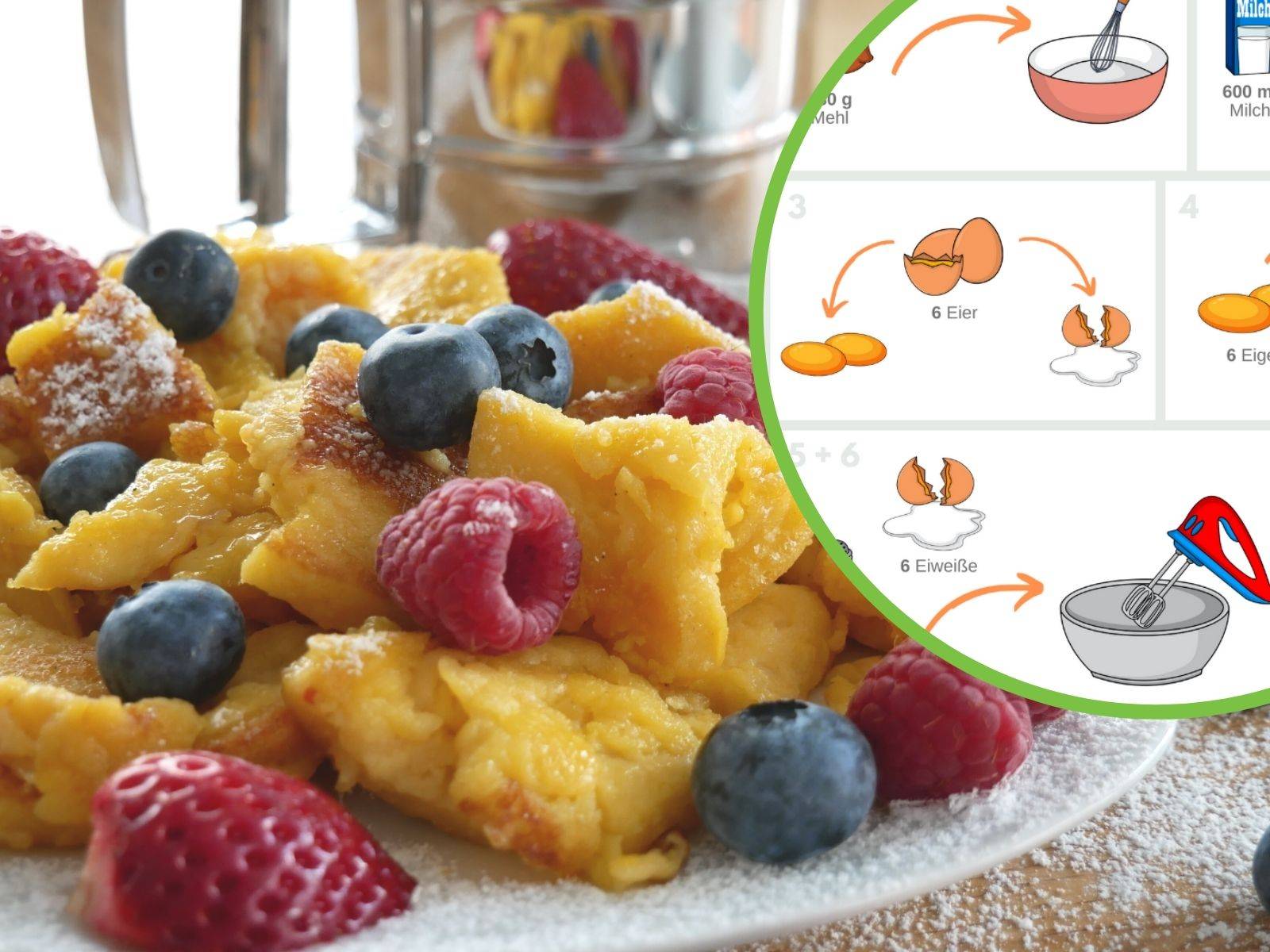 Vorschaubild Sketchrezept für Kaiserschmarrn Vorschaubild Sketchrezept für Kaiserschmarrn