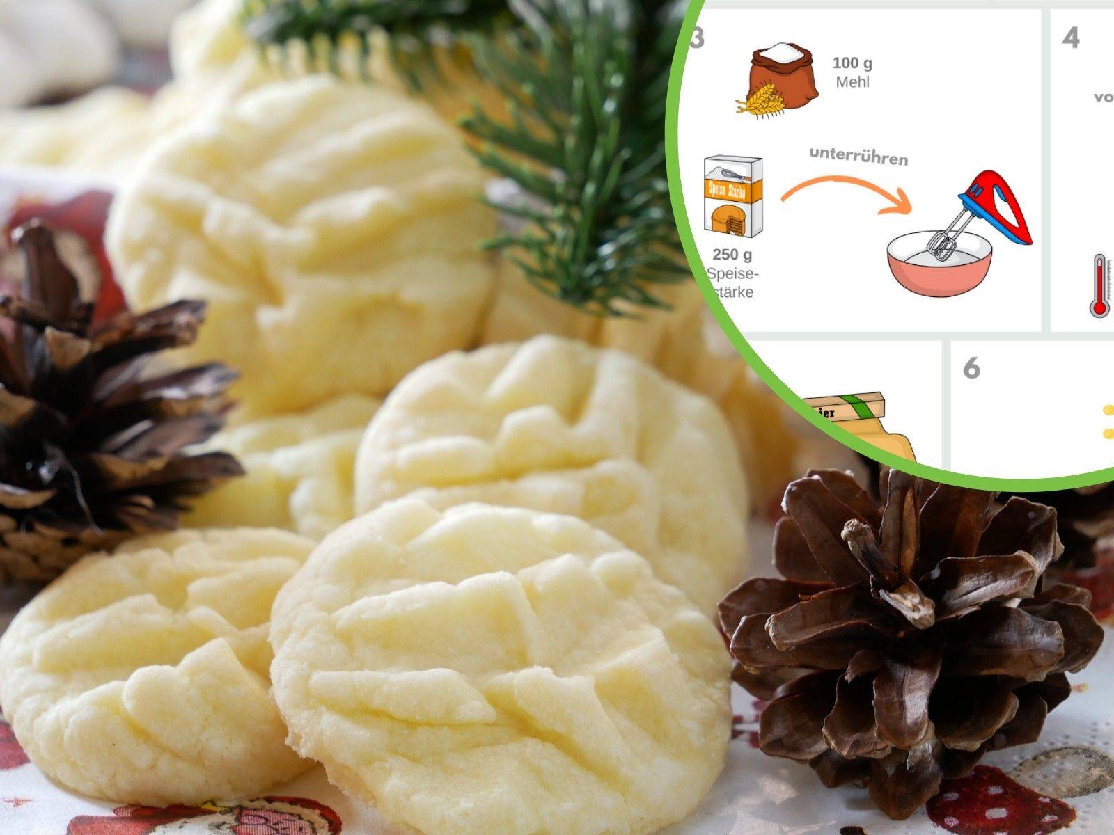 Vorschaubild Sketchrezept für Schneeflocken-Plätzchen Vorschaubild Sketchrezept für Schneeflocken-Plätzchen